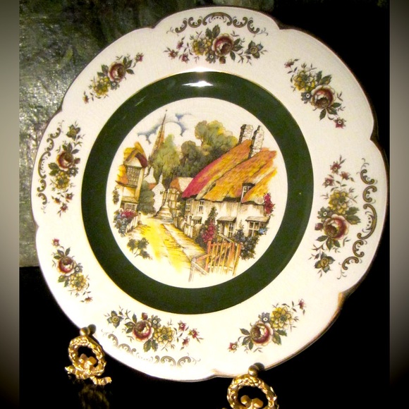 Set 4 Vintage Wood & Sons England Ascot Village Service Plates or Chargers - Picture 2 of 8